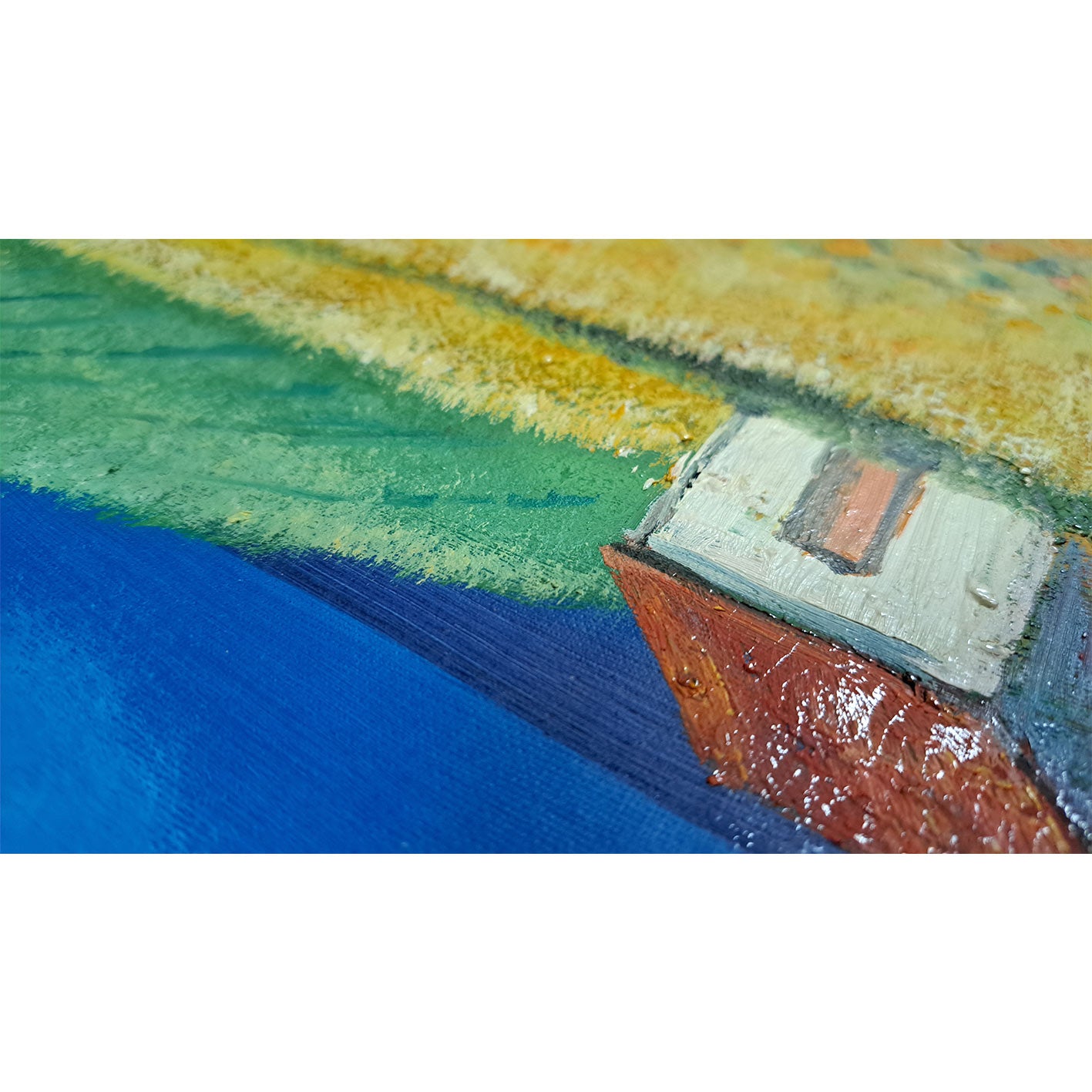 Cuadro Casita Campo 60x50 cm Textura