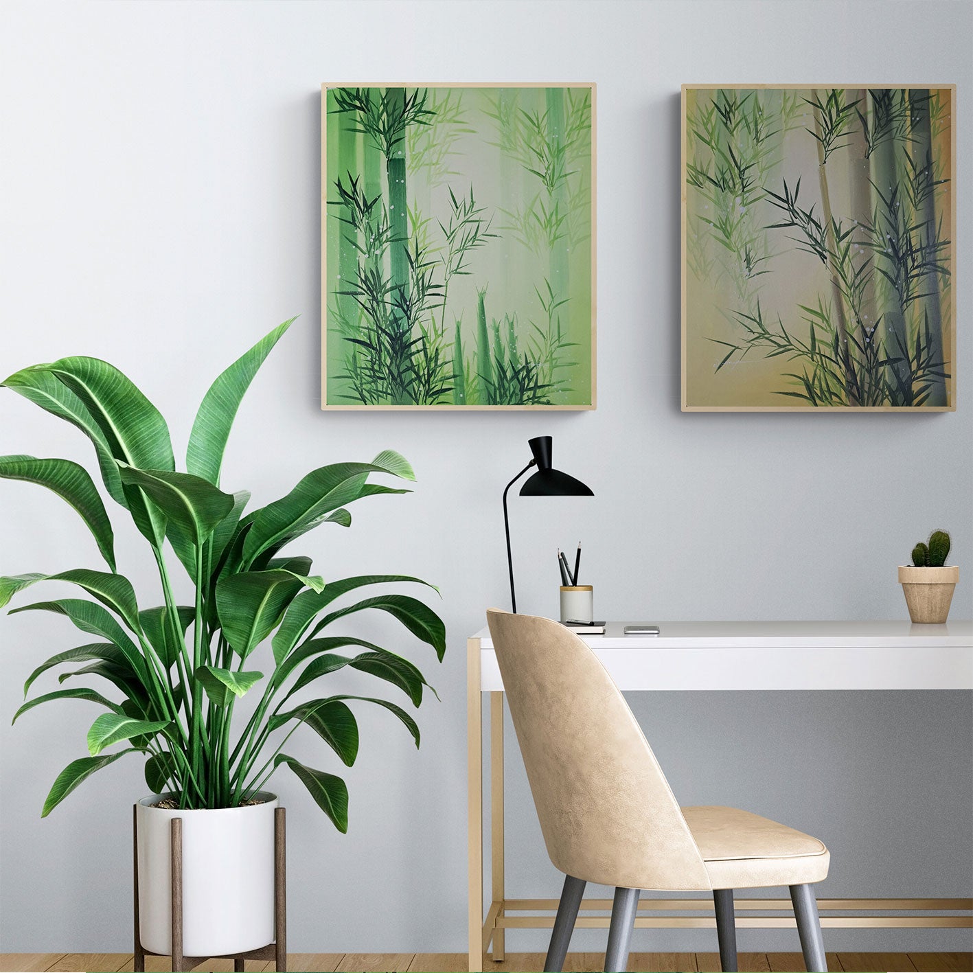 Cuadro DIptico Bambu  50x60 cm [2 piezas]