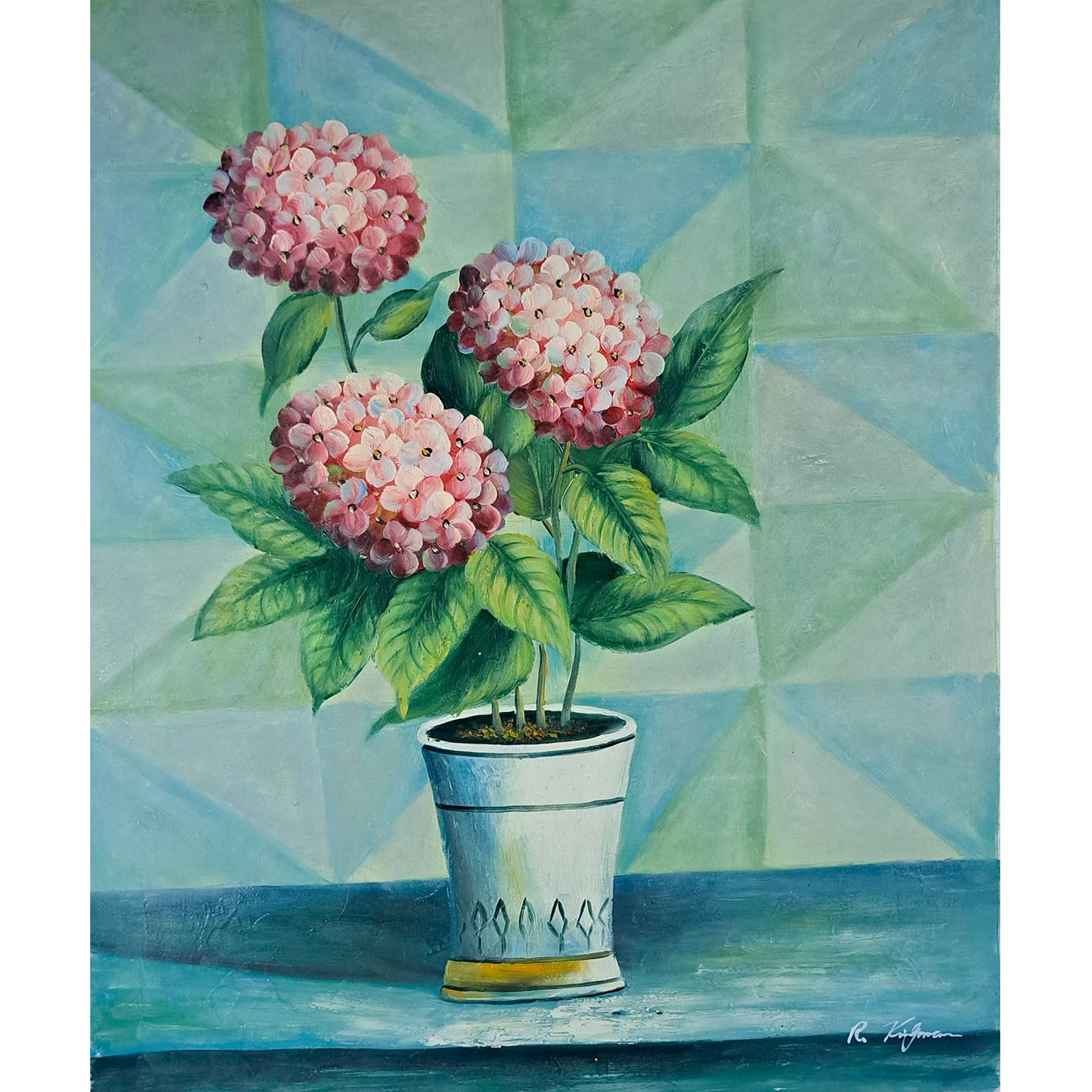 Cuadro Diptico Hortensias 50x60 [2 piezas]