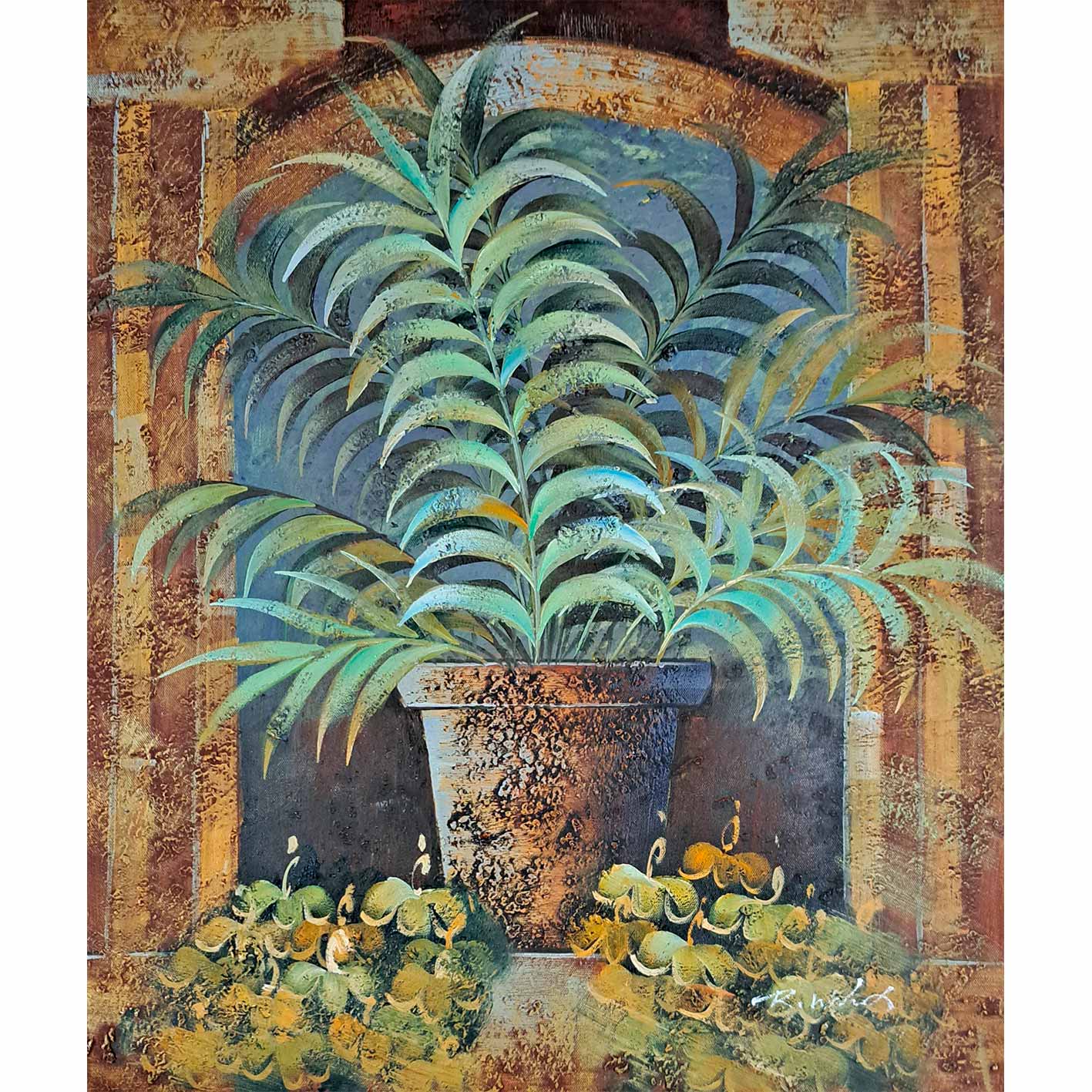 Cuadro Diptico Macetas 50X60 cm [2 piezas]