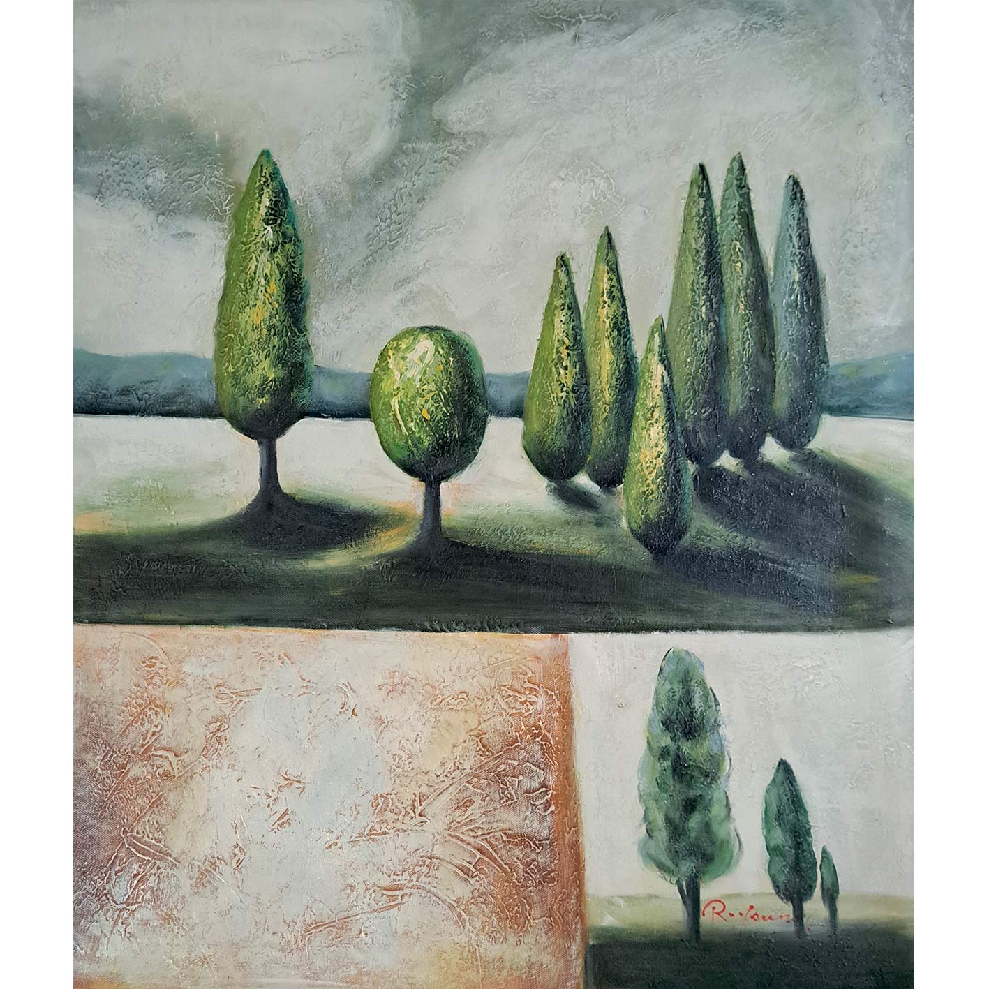Cuadro Diptico Paisaje Rumbo  50X60 cm [2 piezas]