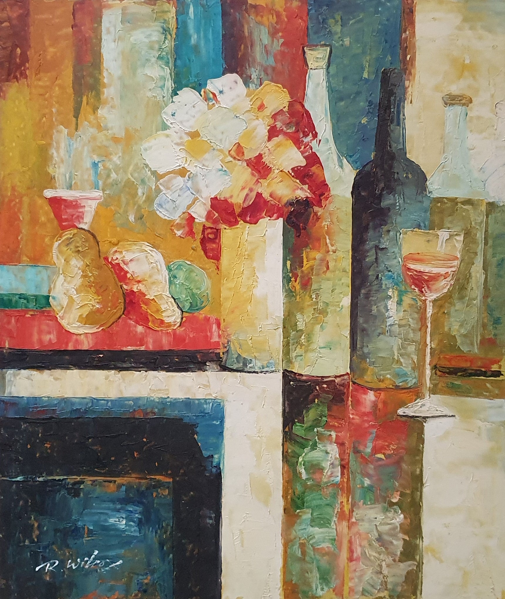 Cuadro Flores Copa II  50x60 cm