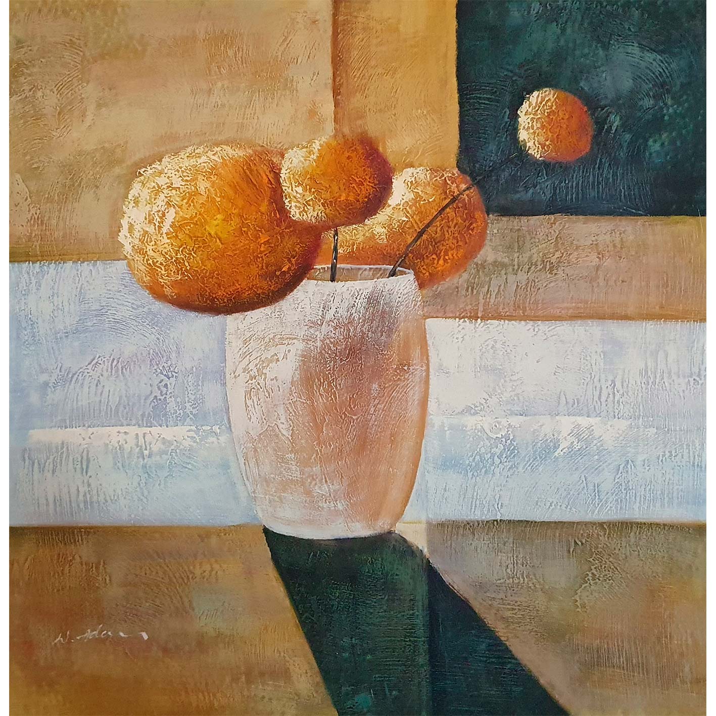 Cuadro Flores Deseo II  80x80 cm