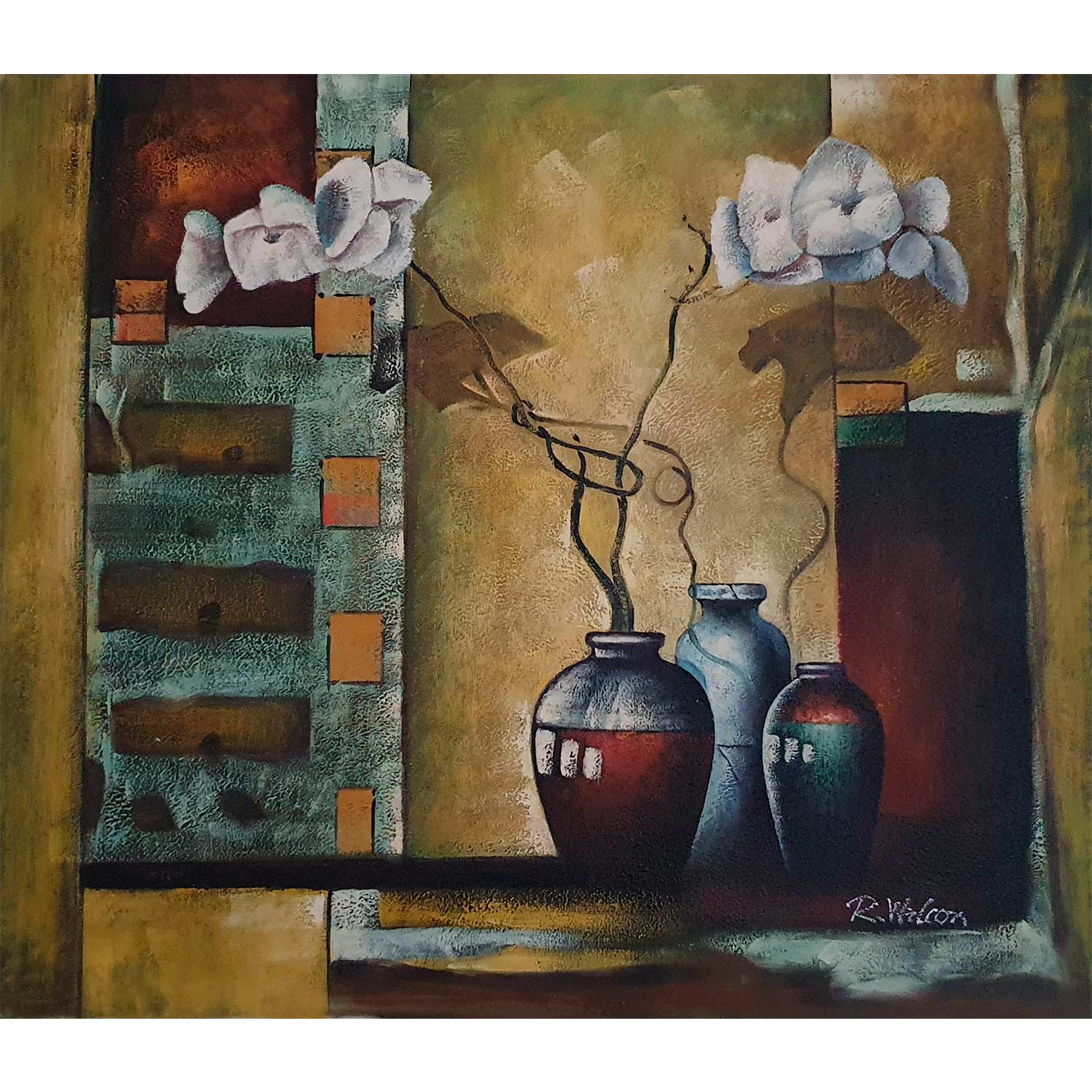 Cuadro Flores Diversas  60x50 cm [2 piezas]