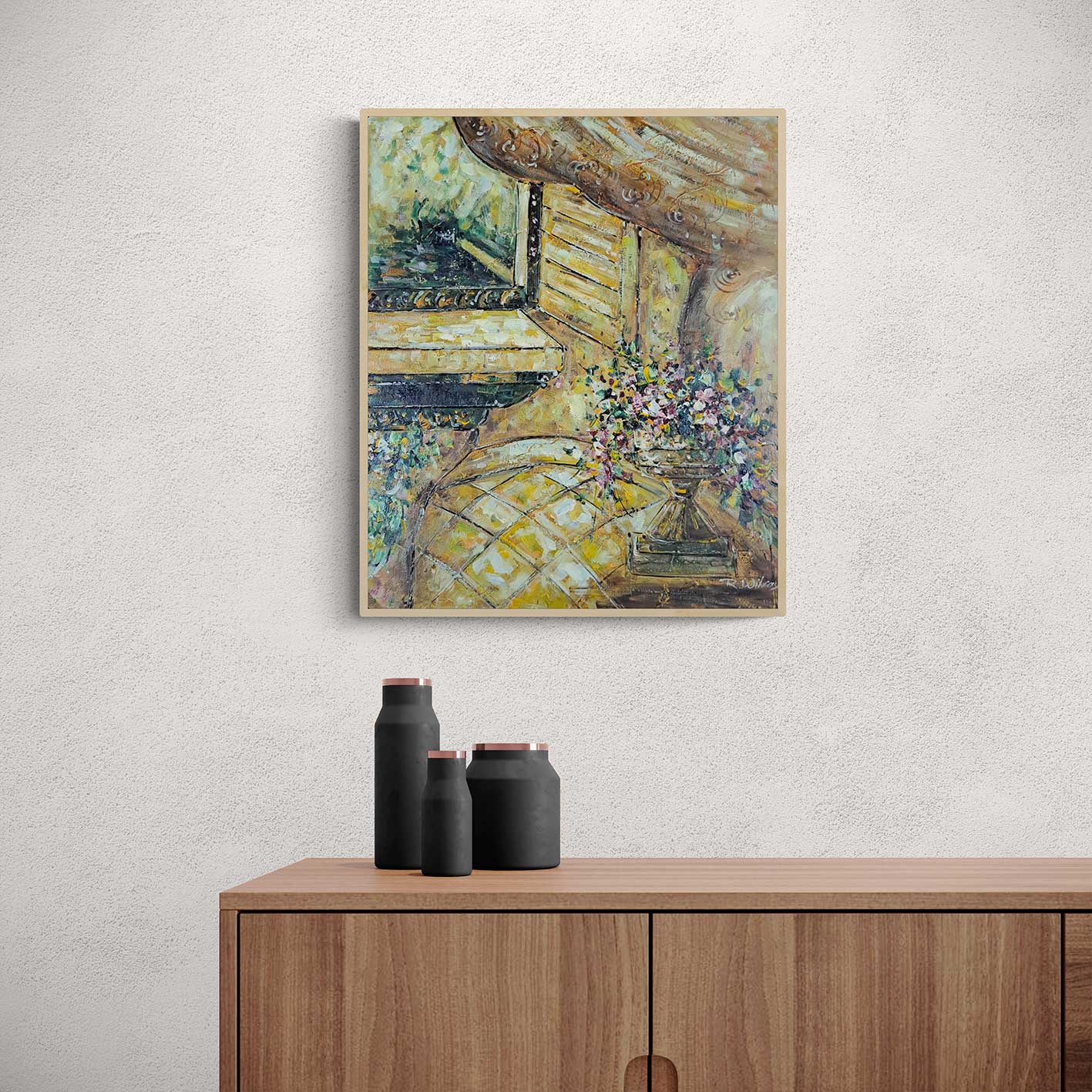 Cuadro Flores Ventanas 50x60 cm