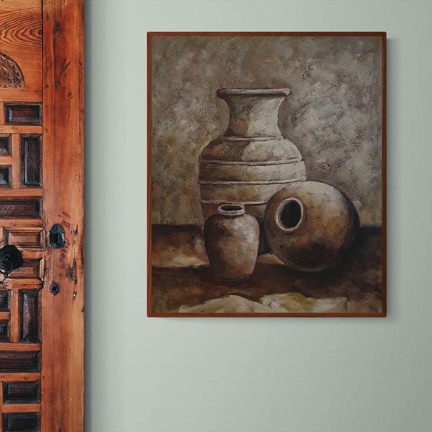 Cuadro Bodegon Jarrones  50x60  cm