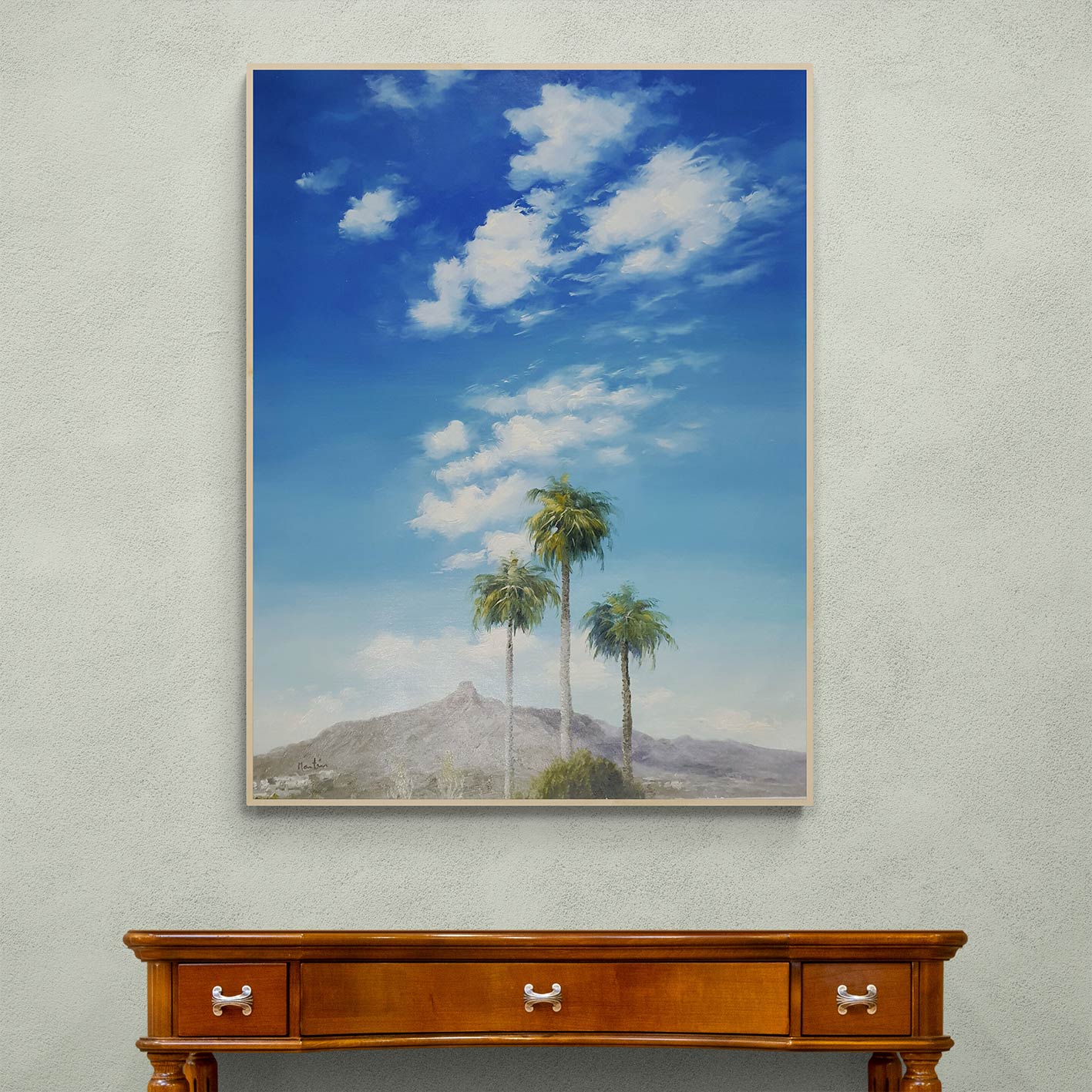 Cuadro Marbella Palmeras 82x101 cm