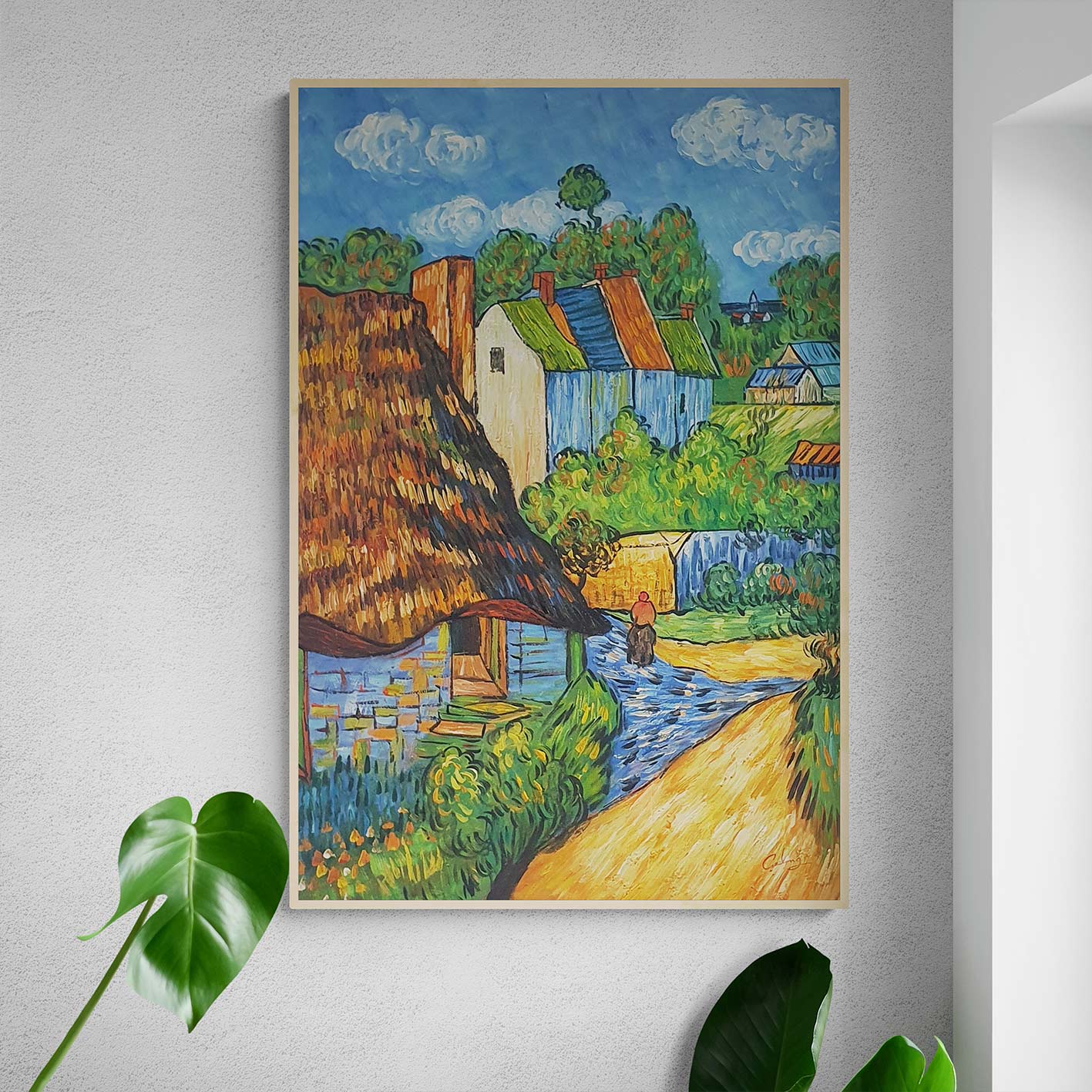 Cuadro Van Gogh Casas en Auvers 60x90 cm