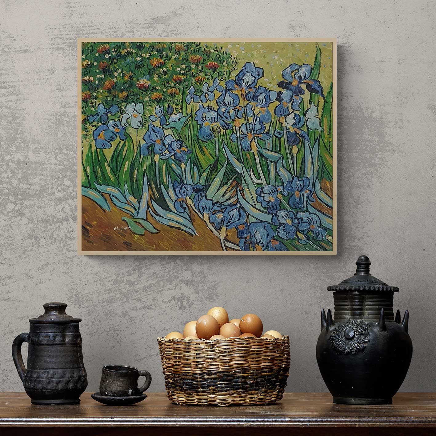 Cuadro Van Gogh Lirios 60x50 cm