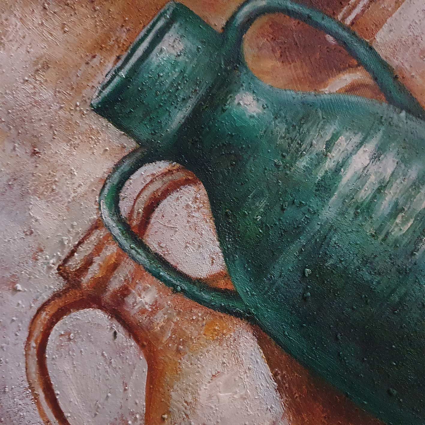 Cuadro Bodegon Anforas II  50x60 cm