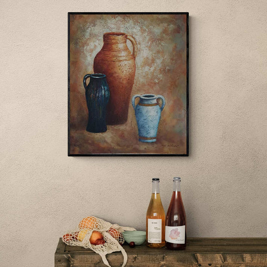 Cuadro Bodegon Anforas IV  50x60 cm