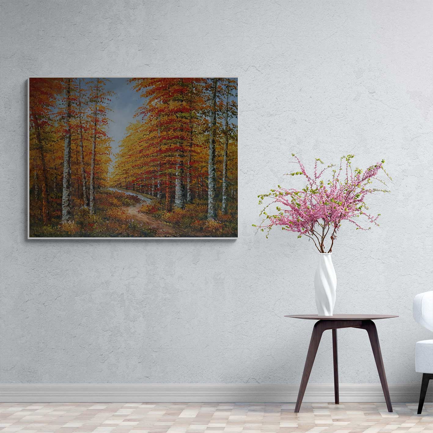 Cuadro Bosque Otoñal Horizonte  90x120 cm