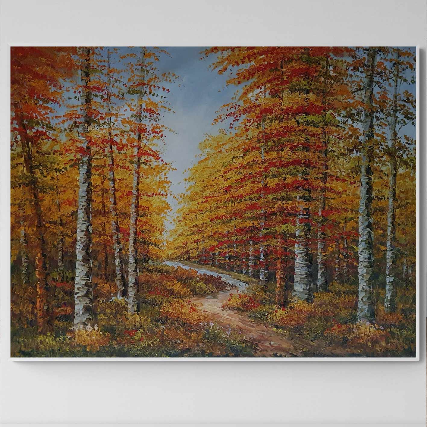 Cuadro Bosque Otoñal Horizonte  90x120 cm