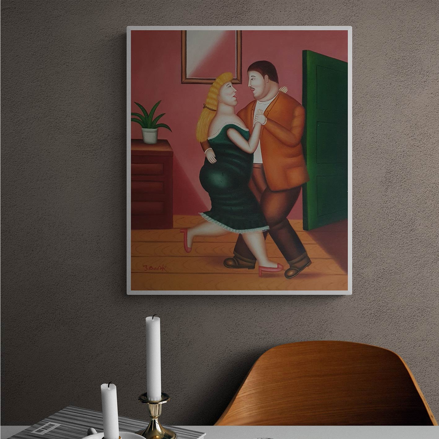 Cuadro Botero Baile 50x60 cm