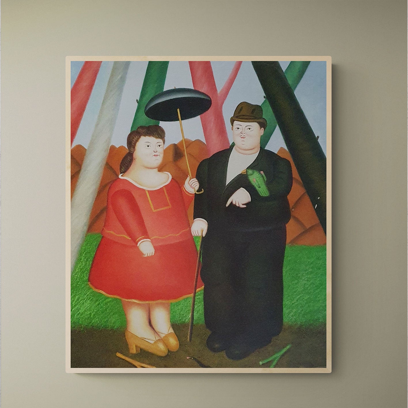 Cuadro Botero Paseo 50x60 cm