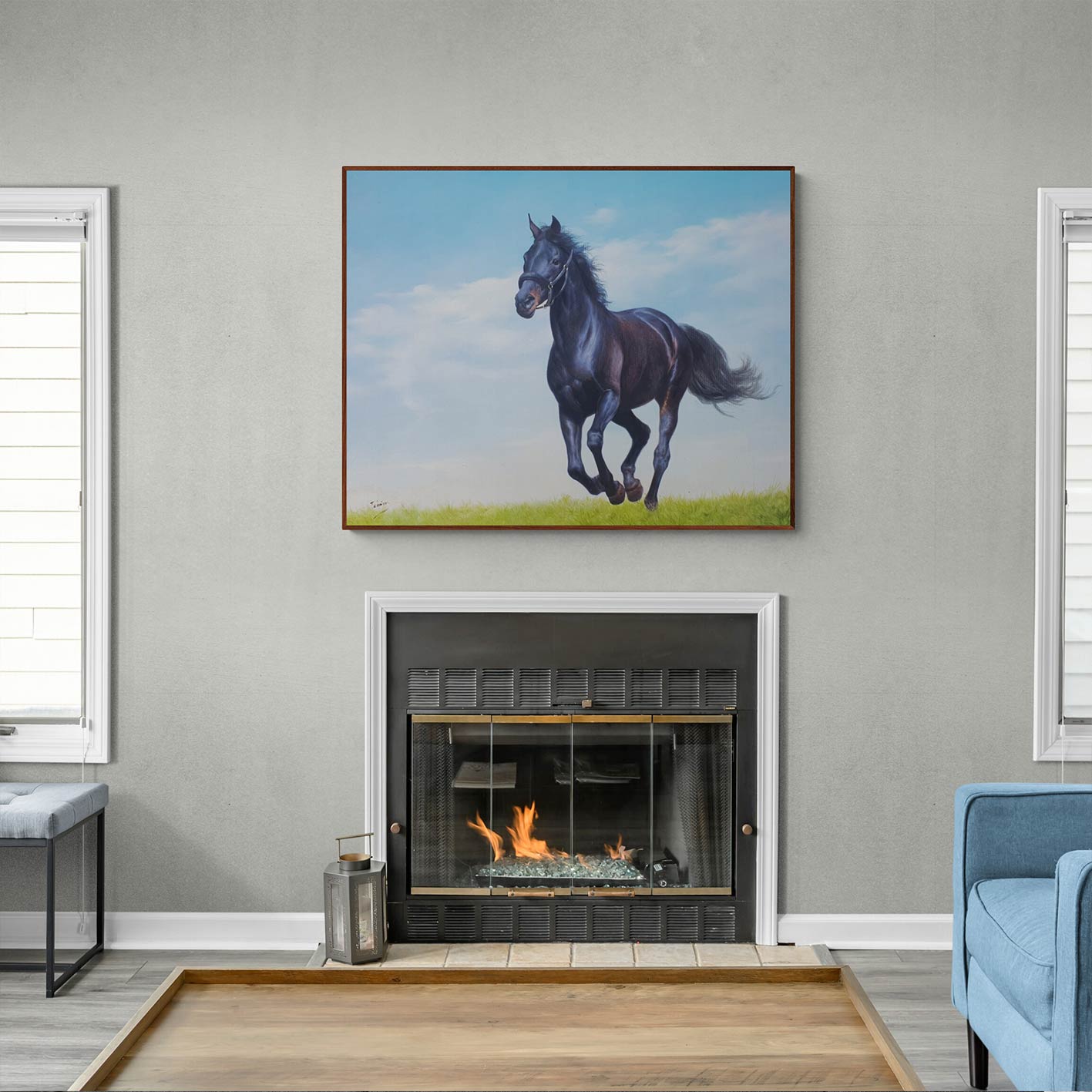 Cuadro Caballo Galope 100x80 cm
