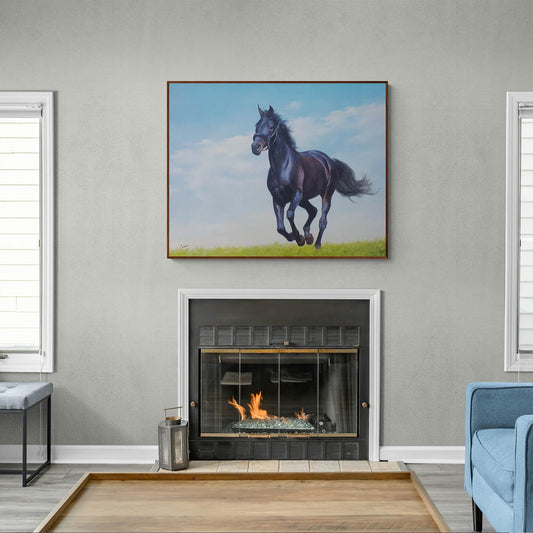 Cuadro Caballo Galope 100x80 cm