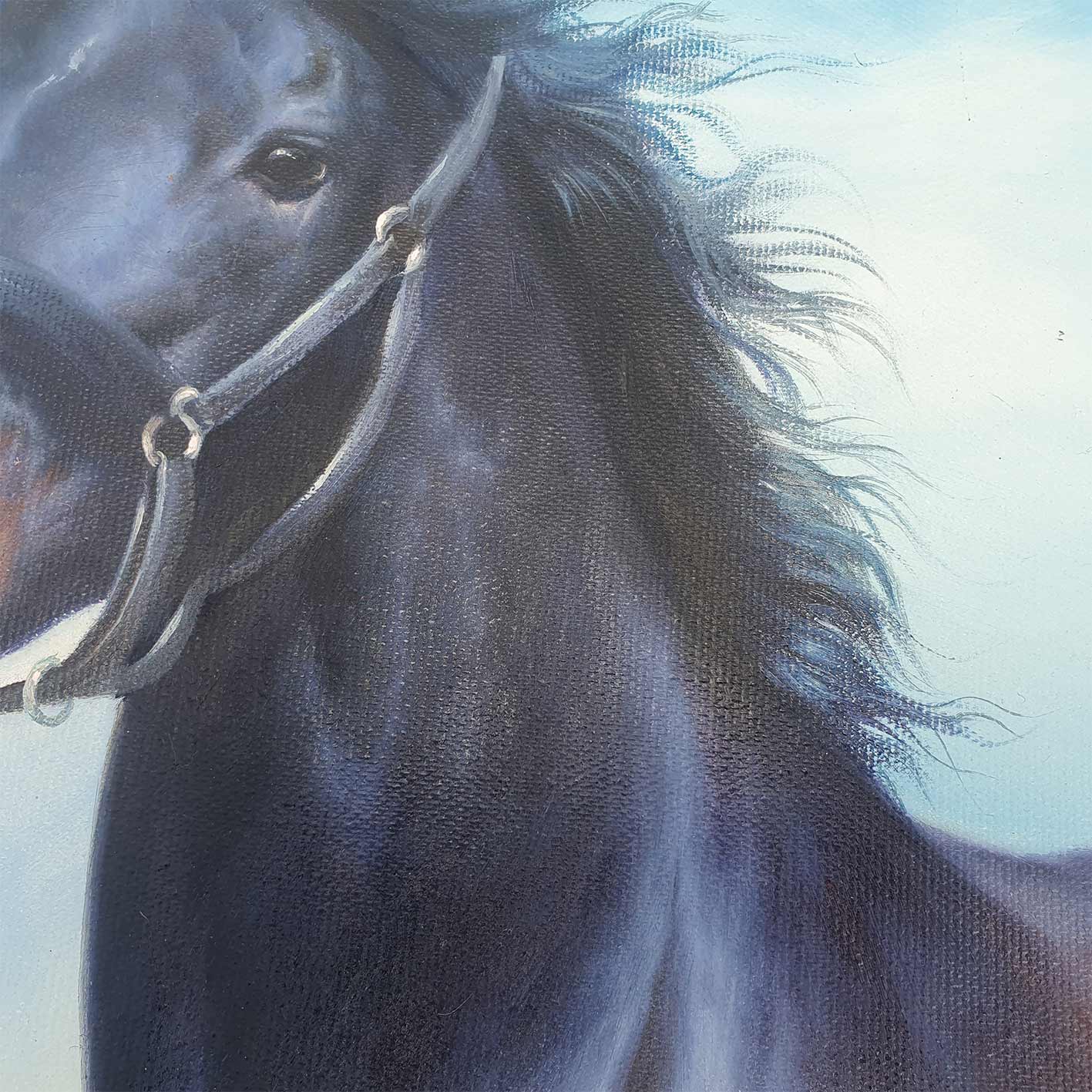 Cuadro Caballo Galope 100x80 cm Textura