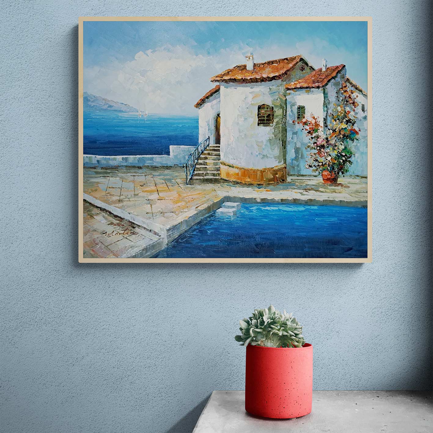 Cuadro Casa Playa 60x50 cm