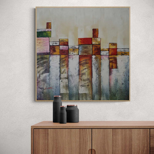 Cuadro Ciudad Moderna II 80x80 cm
