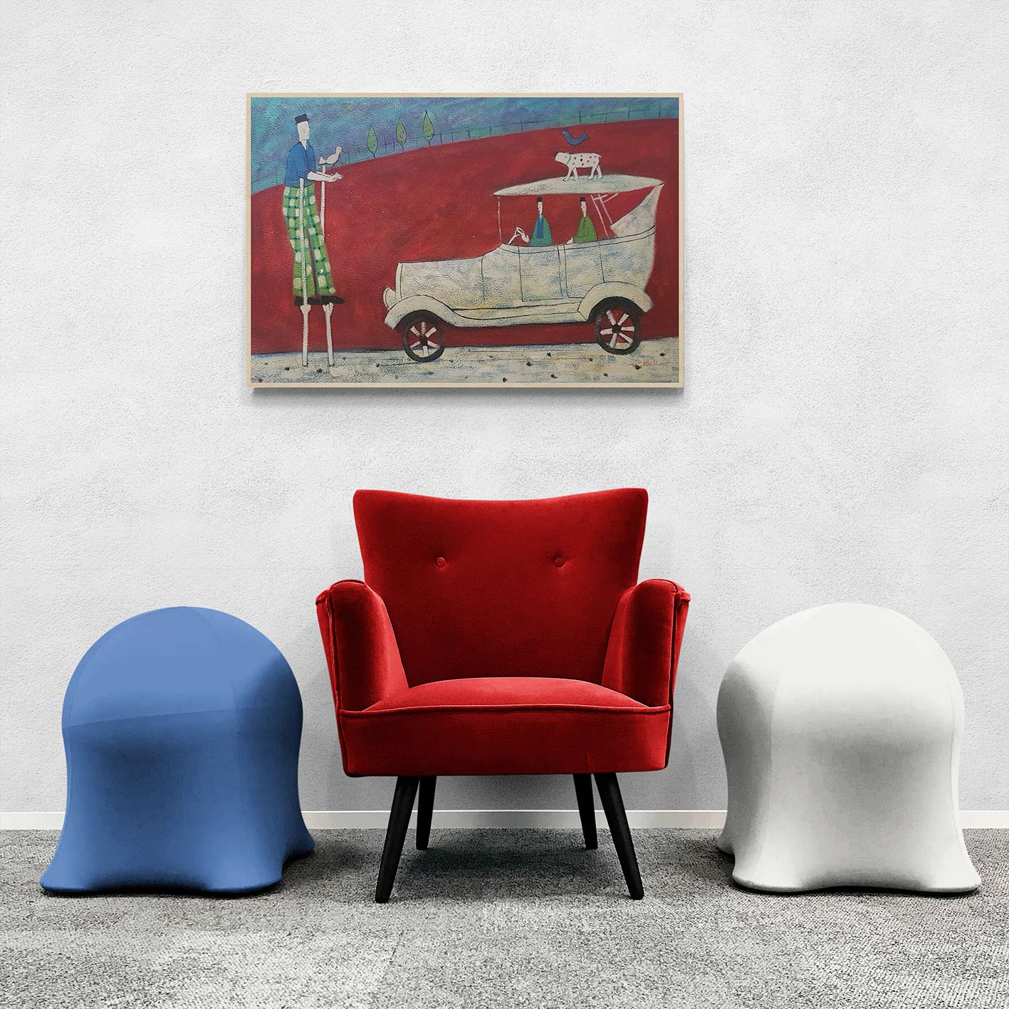 Cuadro Coche Color 90x60 cm