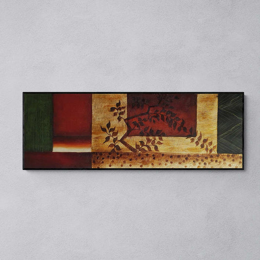 Cuadro Decoracion Flores Oros 120x40 cm