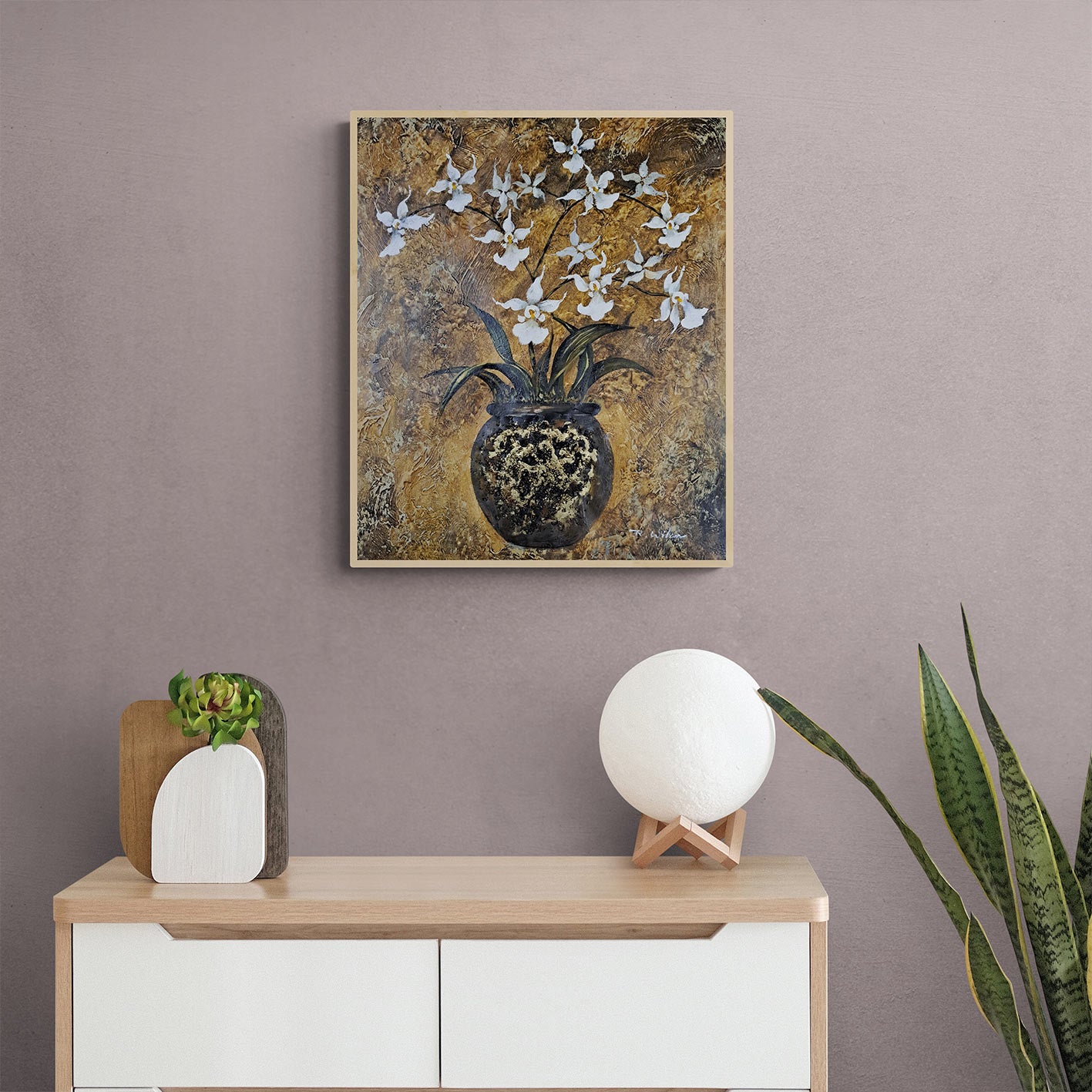 Cuadro Jarron Flor 50x60 cm
