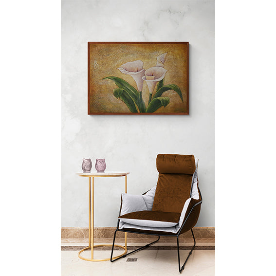 Cuadro Lirios Decorativos 90x60 cm