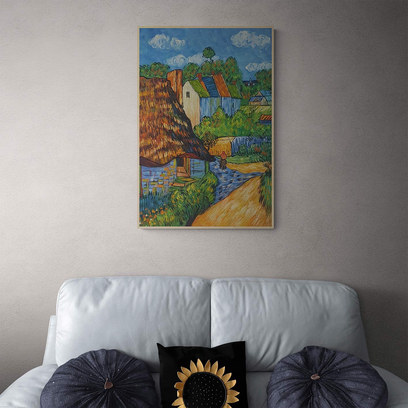 Cuadro Van Gogh Casas en Auvers 60x90 cm