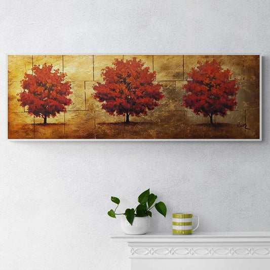 Cuadro Decorativo Tres Arboles 120x40 cm