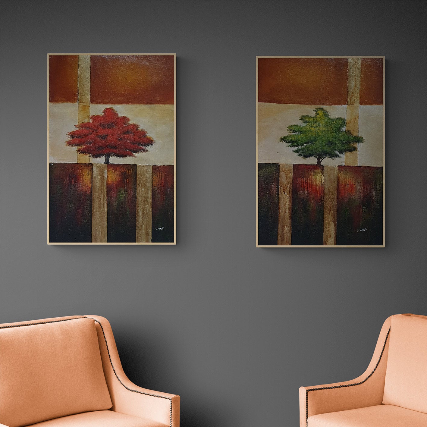 Cuadro Diptico Arboleda  60x90 cm [2 piezas]