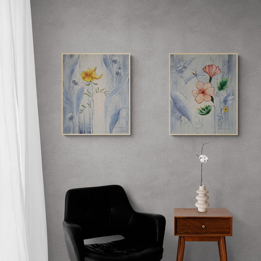 Cuadro Díptico Arte Floral 50x60 cm [2 piezas]
