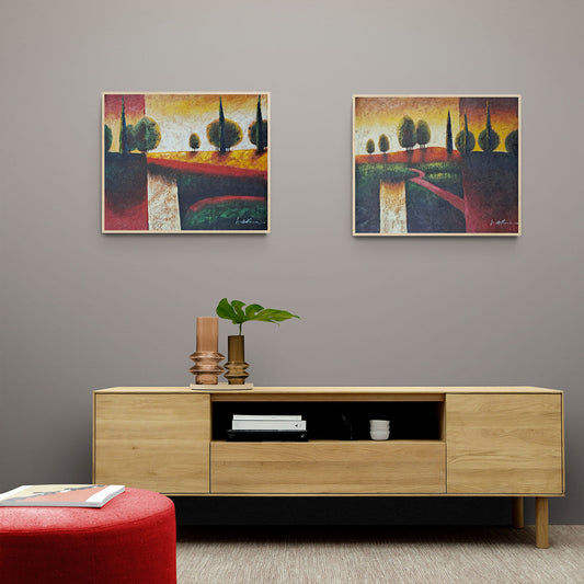 Cuadro Diptico Bosques Estilo  60x50 cm [2 piezas]