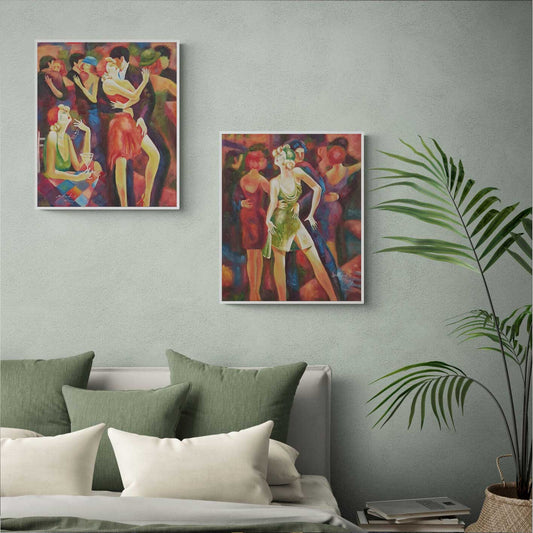 Cuadro Diptico Fiesta  50x60 cm [2 piezas]