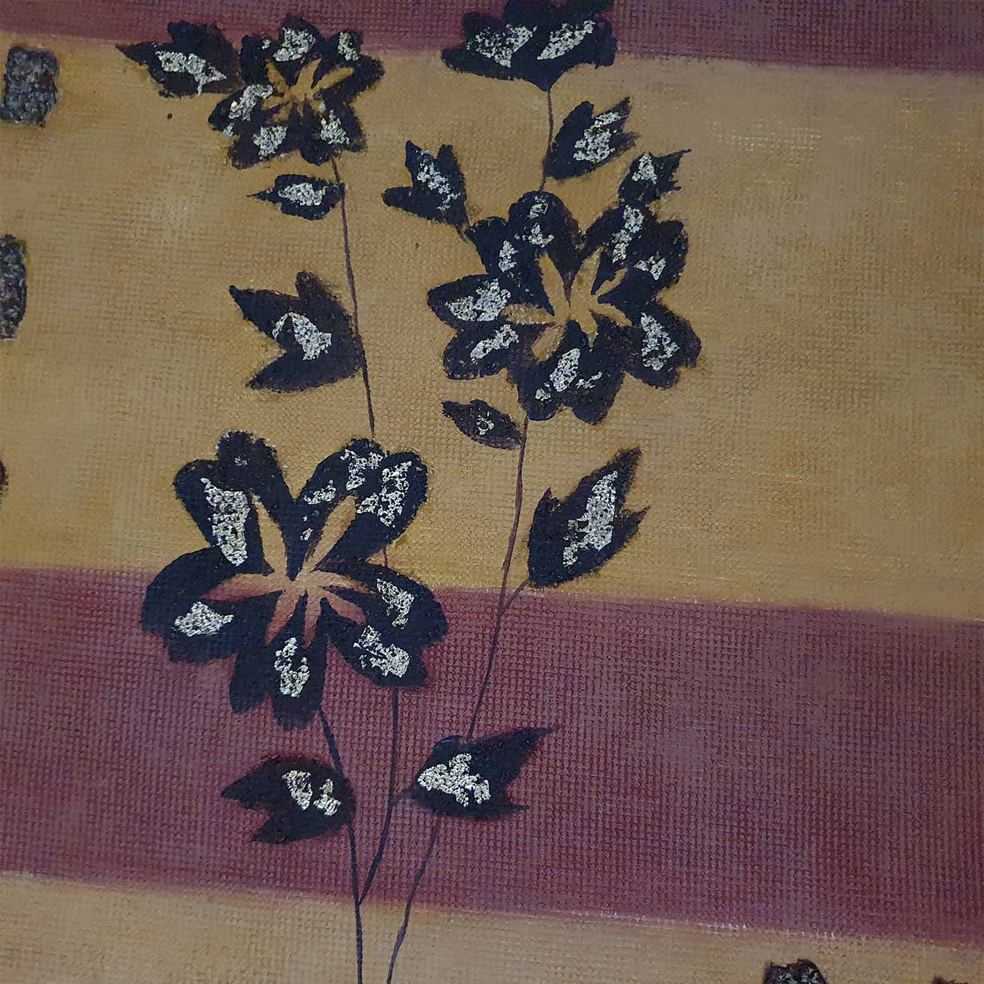 Cuadro Diptico Flor Dorada  50x60 cm [2 piezas] Texturas