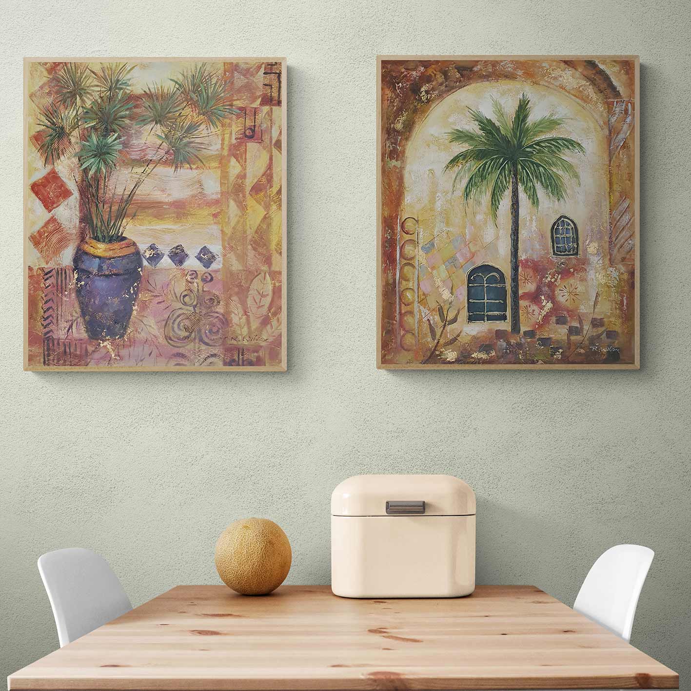 Cuadro Díptico Floral Decor  50x60 cm [2 piezas]