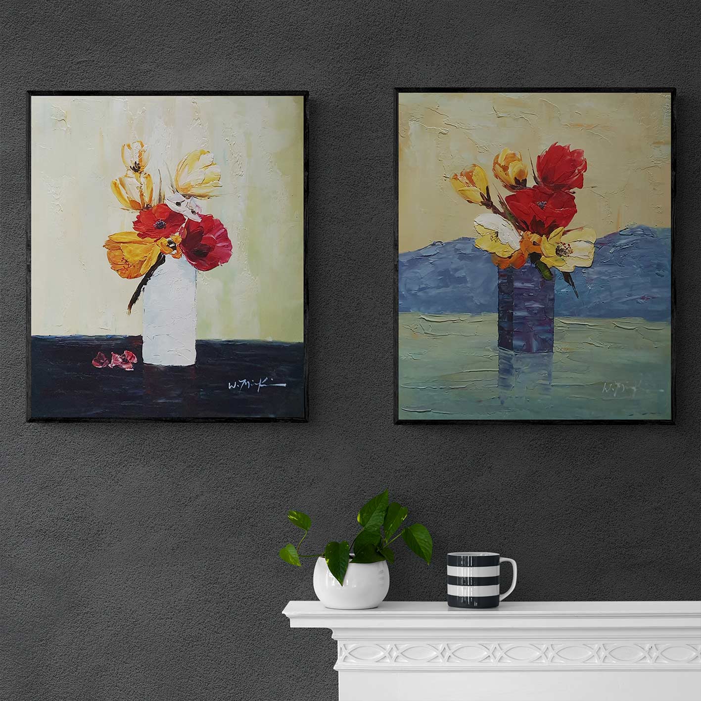 Cuadro Diptico Flores Expansion  60x50 cm [2 piezas]
