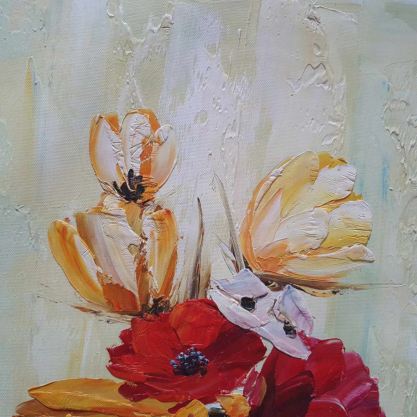 Cuadro Diptico Flores Expansion  60x50 cm [2 piezas] Texturas