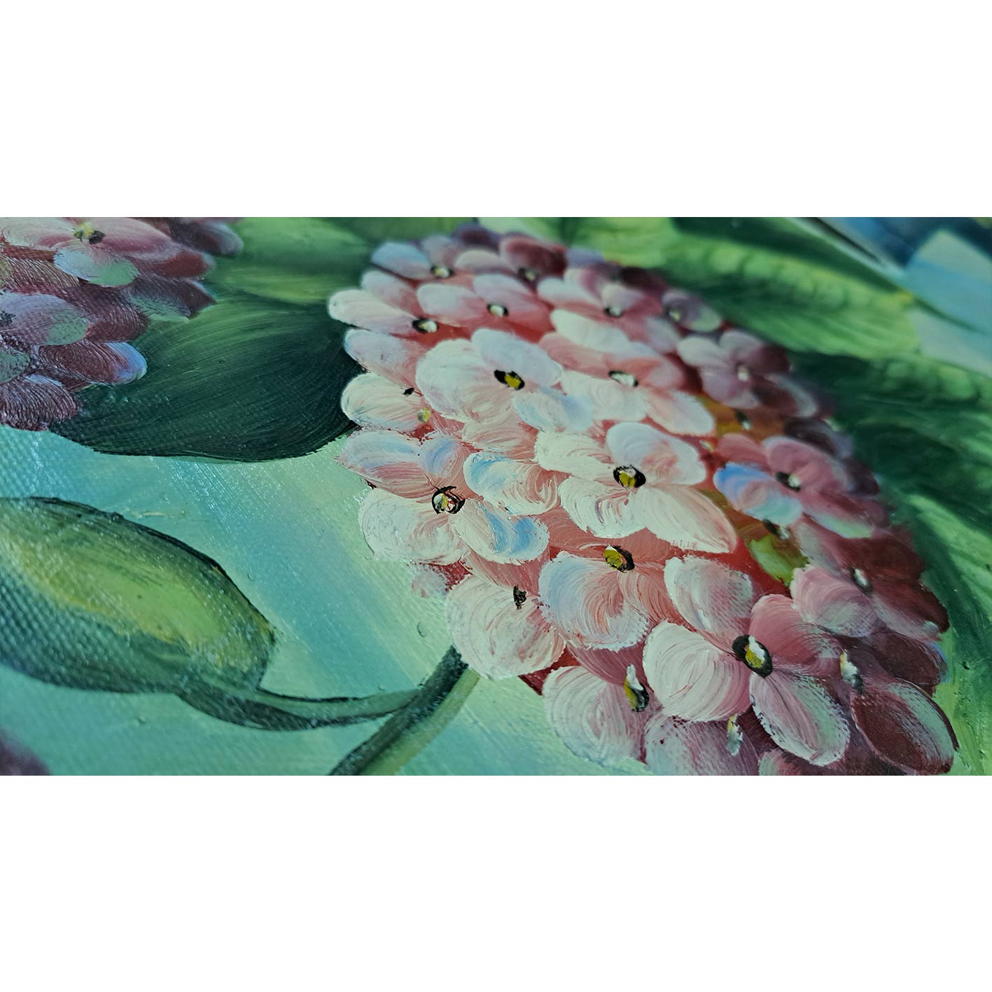 Cuadro Diptico Hortensias 50x60 [2 piezas] Texturas