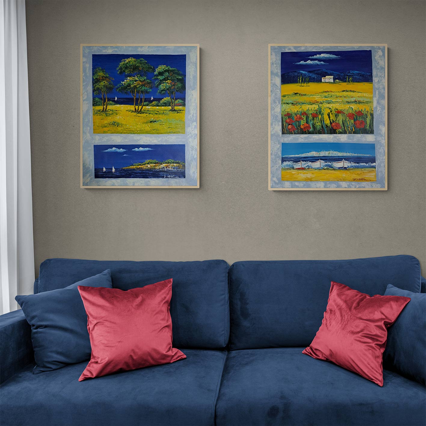 Cuadro Diptico Paisaje  50X60 cm [2 piezas]
