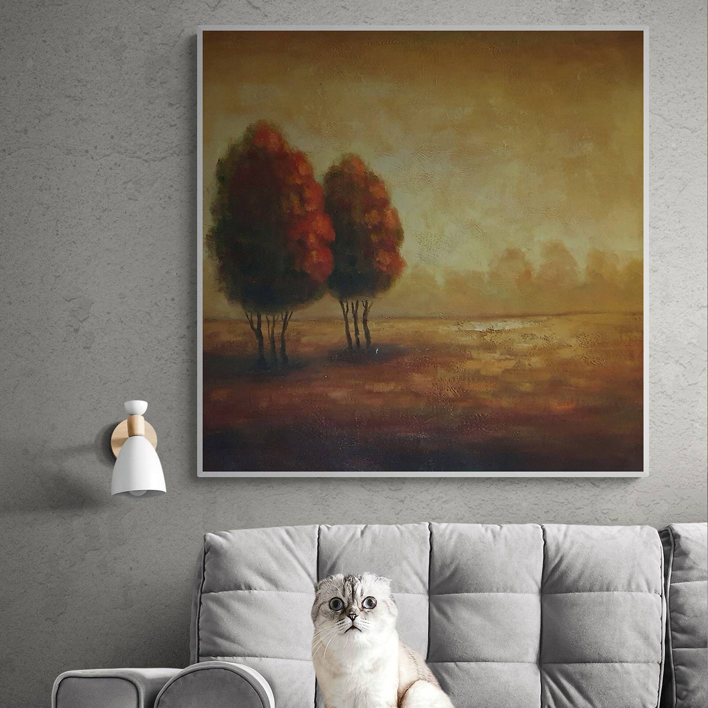 Cuadro Dos Arboles 80x80 cm