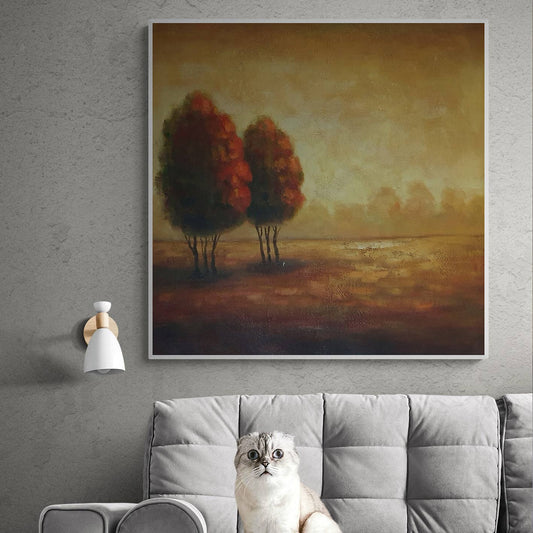 Cuadro Dos Arboles 80x80 cm