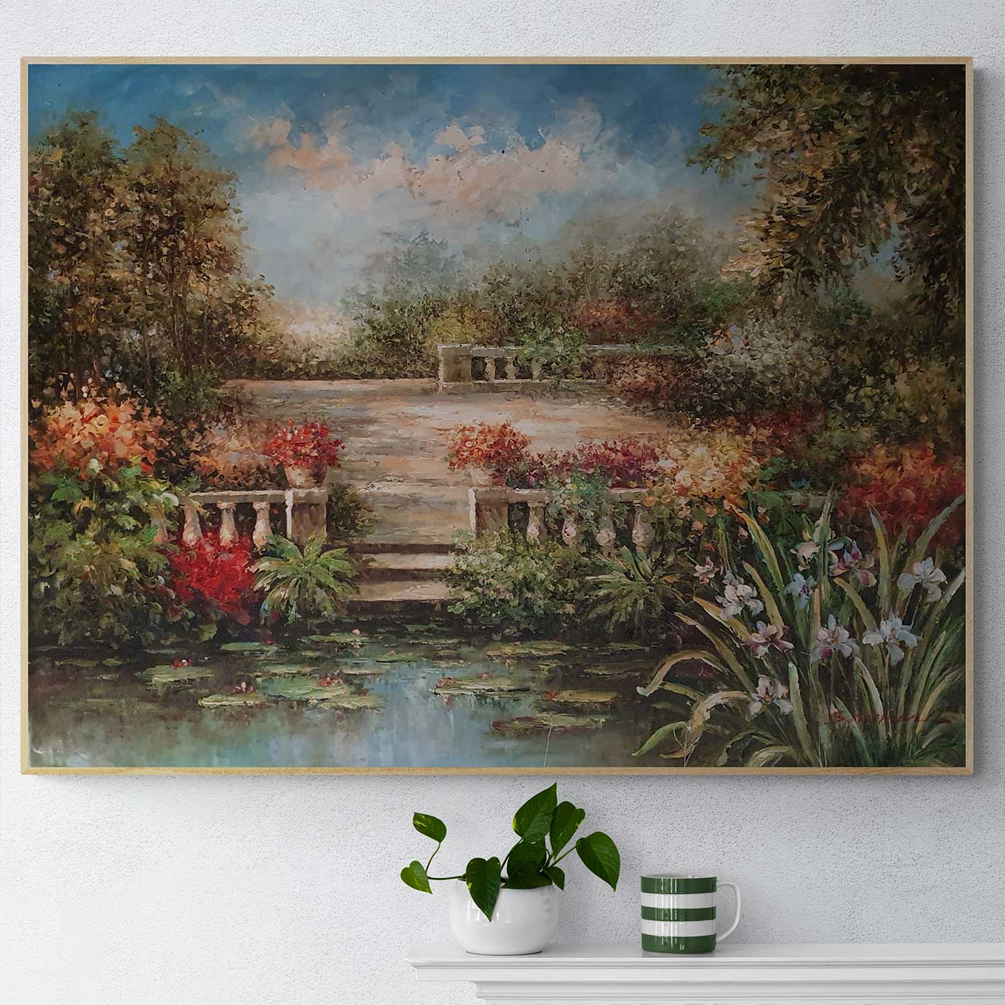 Cuadro Estanque Nenufares 120x90 cm