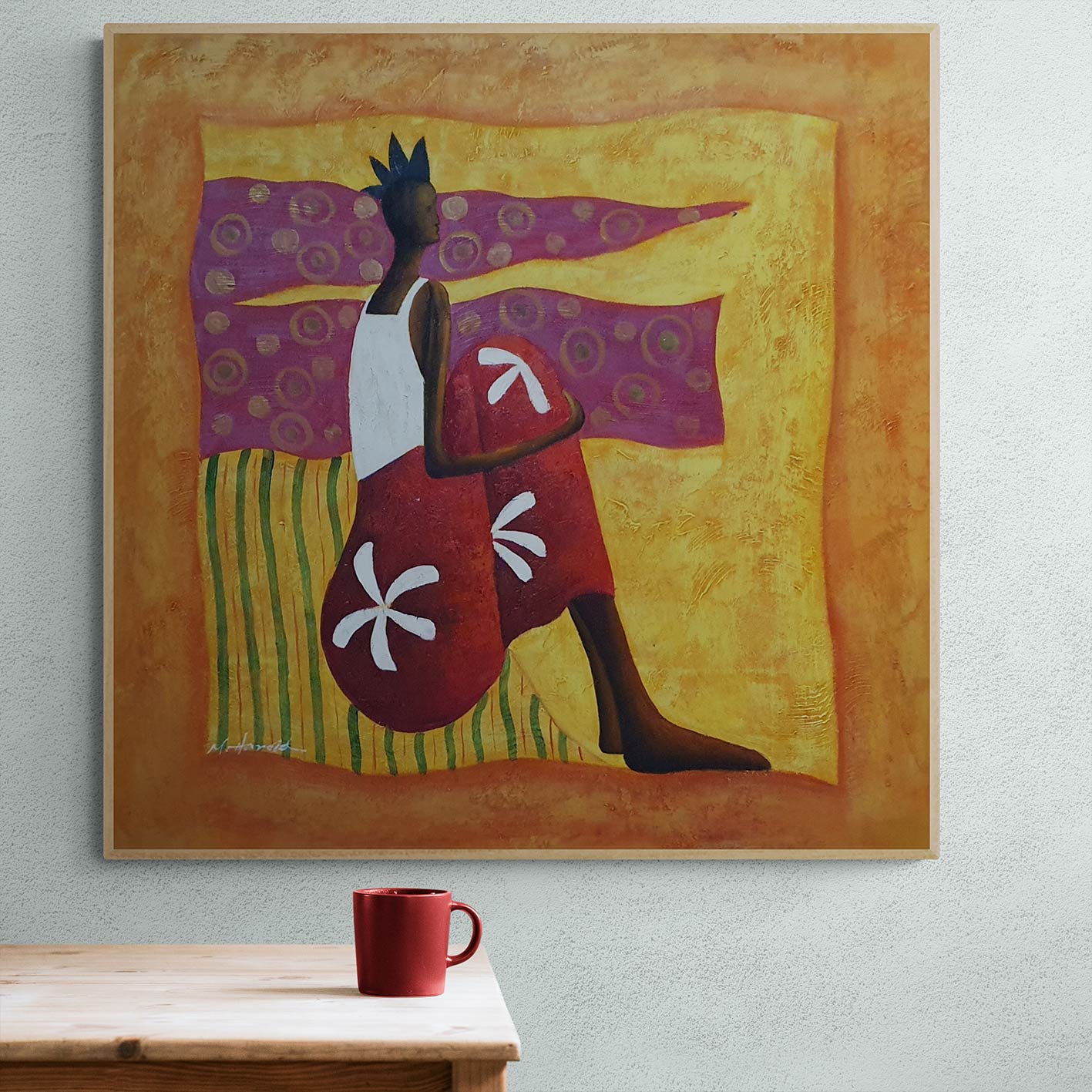 Cuadro Expresion Alegre 80x80 cm
