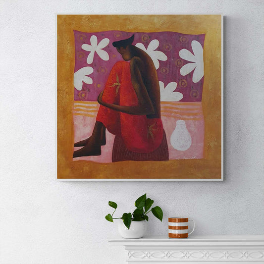 Cuadro Expresion Tristeza 80x80 cm