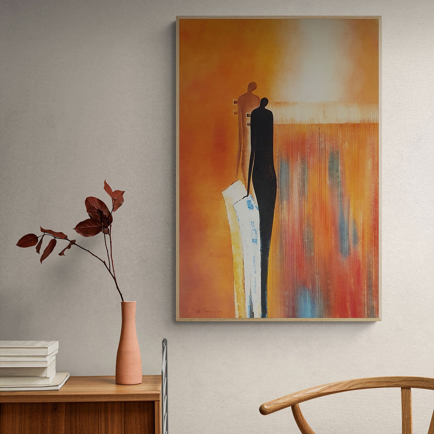Cuadro Figuras Sombras  60x90 cm