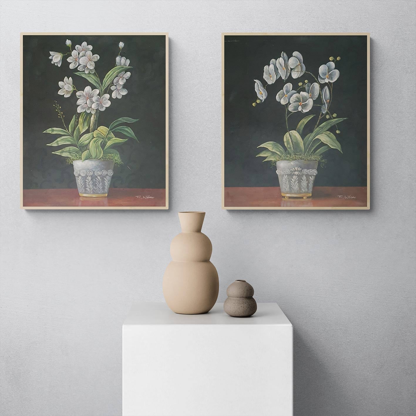 Cuadro Flor Jazmin 50x60 cm [2 piezas]