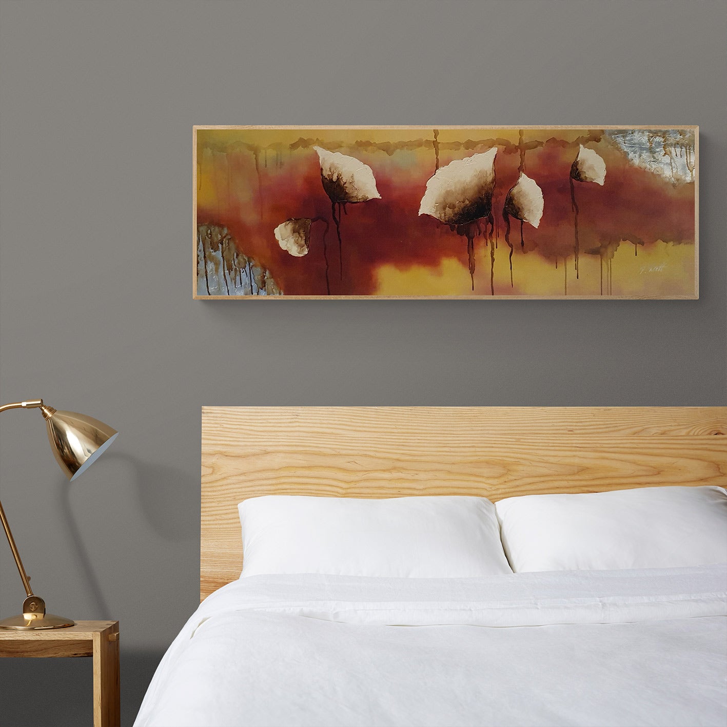 Cuadro Flores Apaisadas 120x40 cm