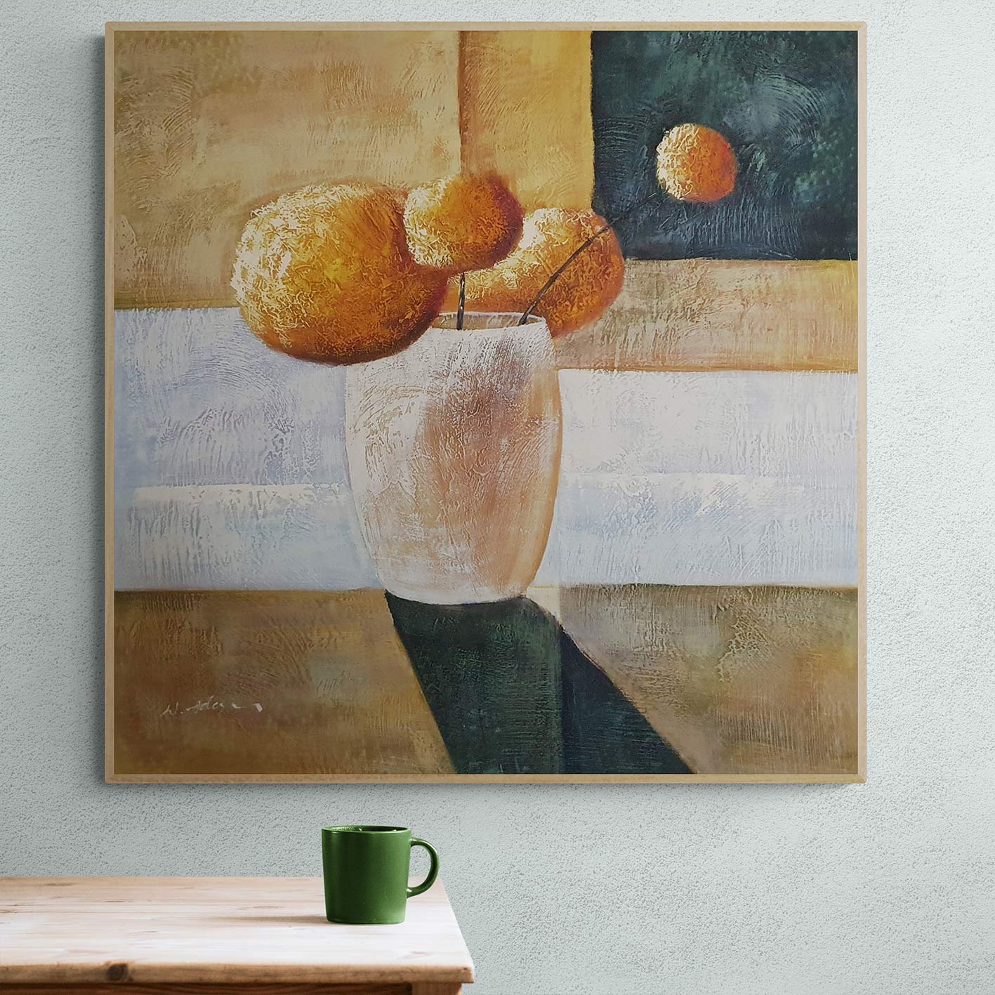 Cuadro Flores Deseo II  80x80 cm