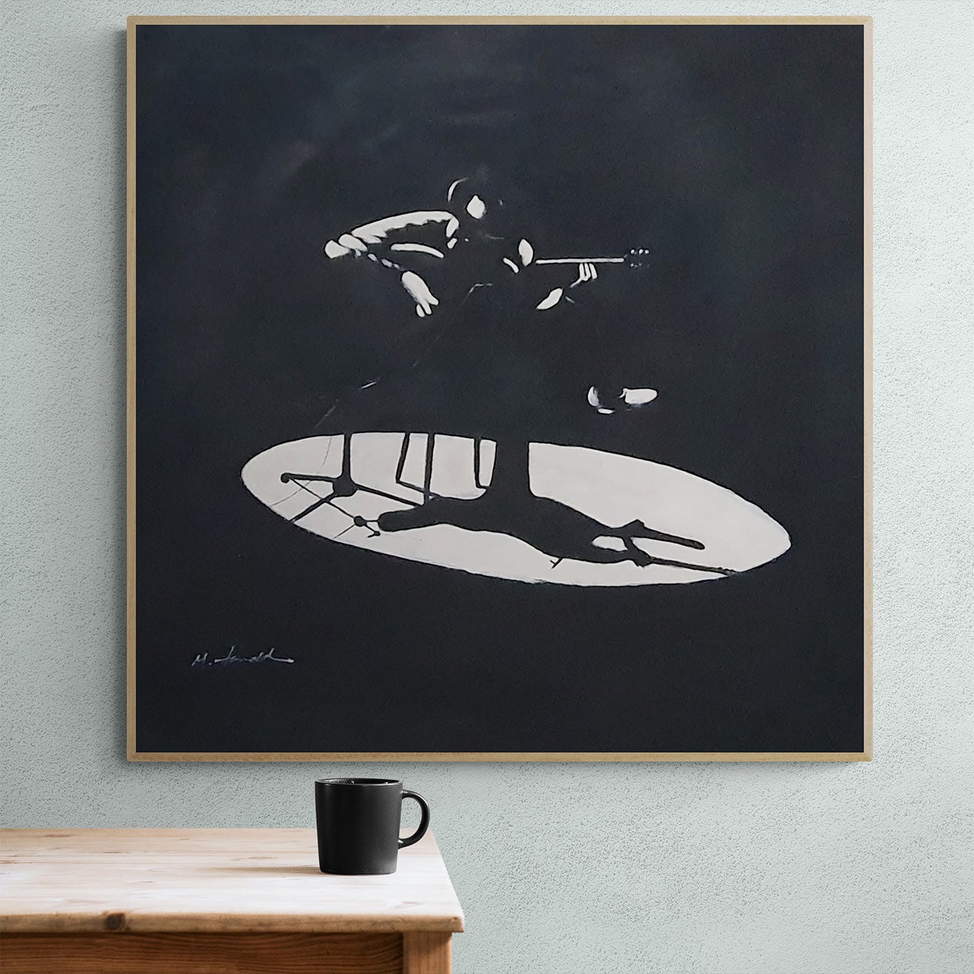 Cuadro Guitarrista 80x80 cm